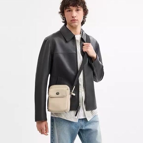 NWT Coach Turnlock Crossbody Bag Leather Qb/IVORY CAJ31 - Picture 8 of 10